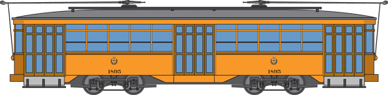 Historic streetcar, Milan, Italy livery